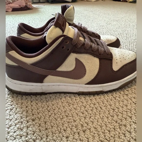 Nike Women's Dunk Low Sneakers - Cacao and Coconut Milk - Picture 2 of 4